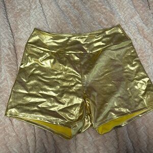 Gold Elastic Shorts